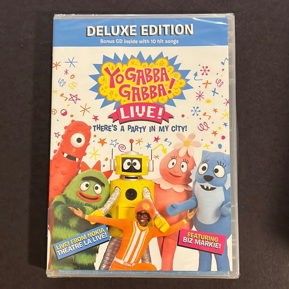 4 for $15 Yo Gabba Gabba Live. There’s a Party In My City dvd NWT